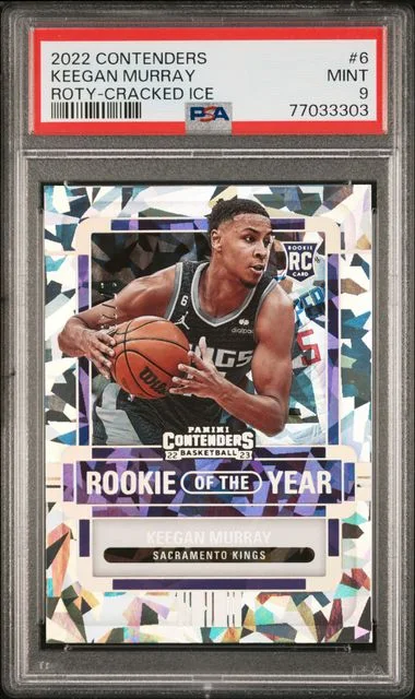 2022-23 Panini Contenders Keegan Murray Of The Year Contenders Cracked Ice #6 card image