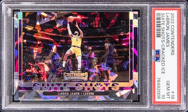 2022-23 Panini Contenders LeBron James Suite Shots Cracked Ice #18 card image