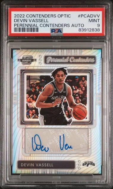 2022-23 Panini Contenders Optic Devin Vassell Perennial Contenders Autographs #PCA-DVV card image