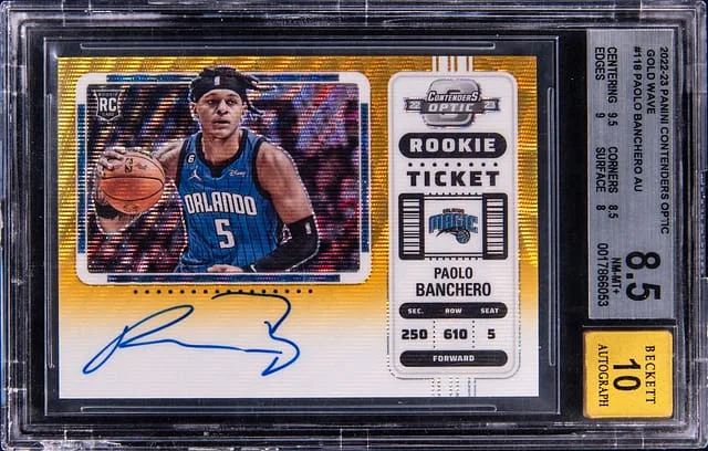 2022-23 Panini Contenders Optic Paolo Banchero Autograph Blue #118 card image