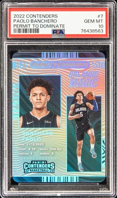 2022-23 Panini Contenders Paolo Banchero Permit To Dominate #7 card image