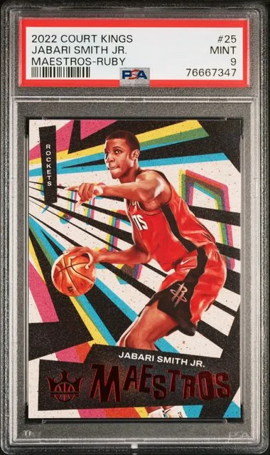 2022-23 Panini Court Kings Jabari Smith Jr. Maestros Ruby #25 card image