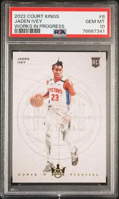 2022-23 Panini Court Kings Jaden Ivey Works In Progress #8 card image