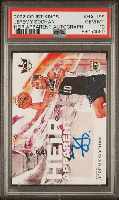 2022-23 Panini Court Kings Jeremy Sochan Heir Apparent Autographs #HA-JSS card image