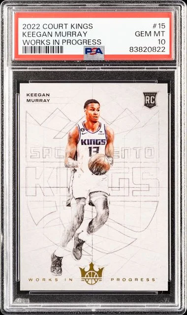 2022-23 Panini Court Kings Keegan Murray Works In Progress #15 card image