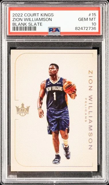 2022-23 Panini Court Kings Zion Williamson Blank Slate #15 card image