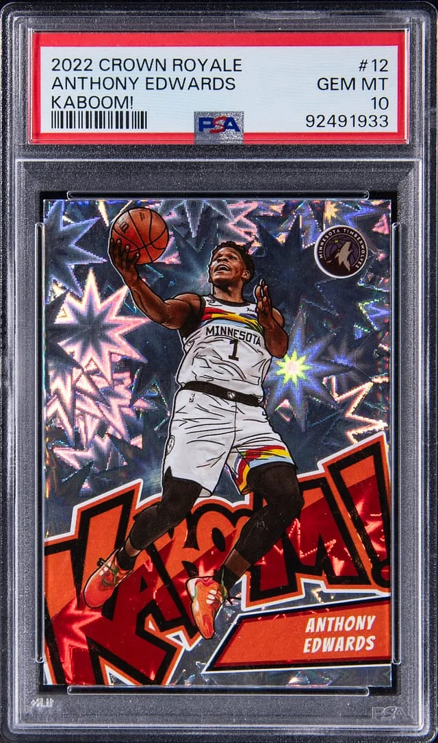 2022-23 Panini Crown Royale Anthony Edwards Kaboom! #12 card image