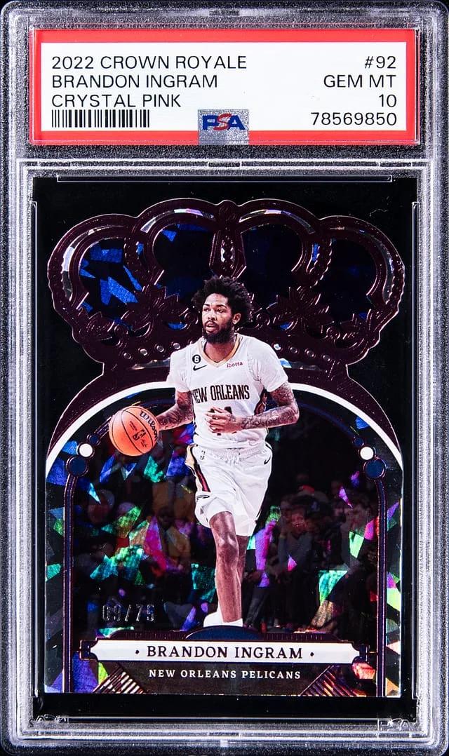 2022-23 Panini Crown Royale Brandon Ingram Crystal Pink #92 card image