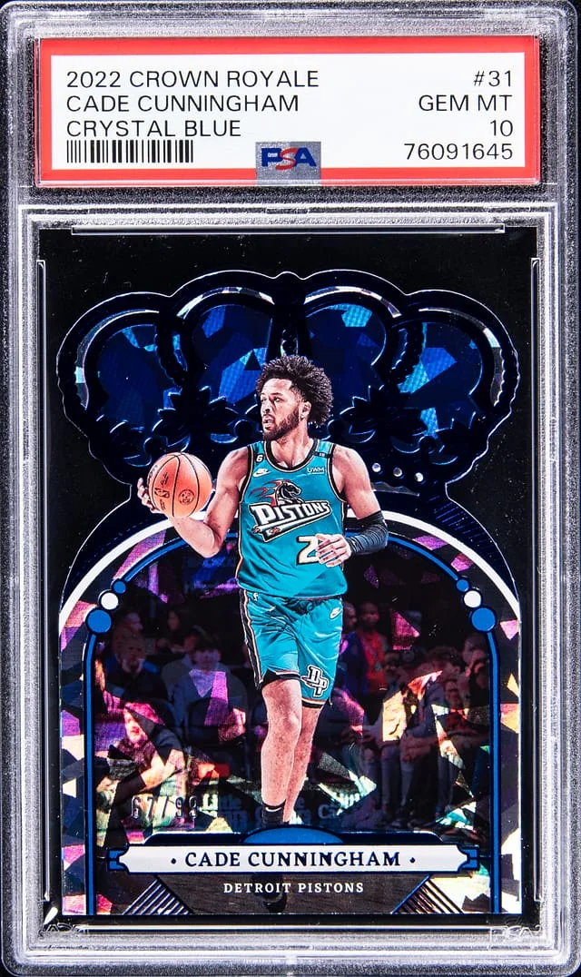2022-23 Panini Crown Royale Cade Cunningham Crystal Blue #31 card image