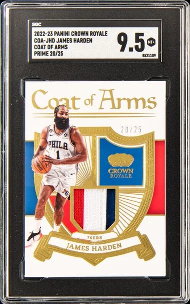 2022-23 Panini Crown Royale Coat Of Arms Coa-Jhd James Harden #no-number card image