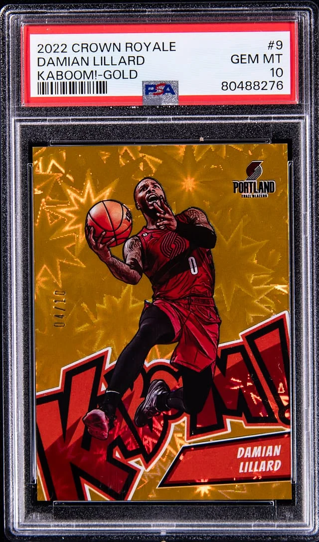 2022-23 Panini Crown Royale Damian Lillard Kaboom! #9 card image
