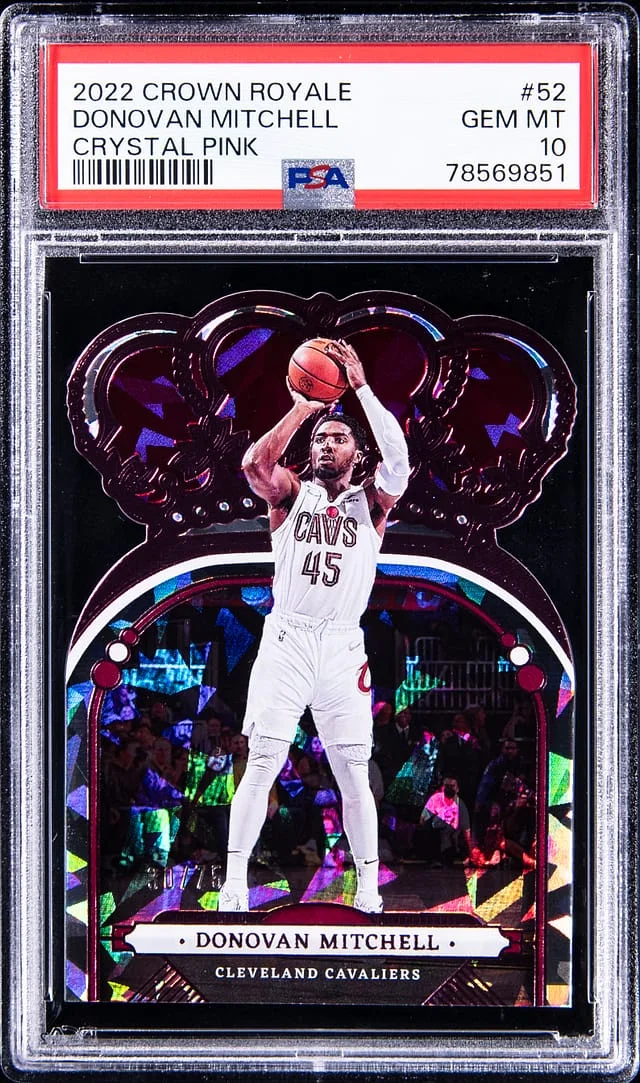 2022-23 Panini Crown Royale Donovan Mitchell Crystal Pink #52 card image