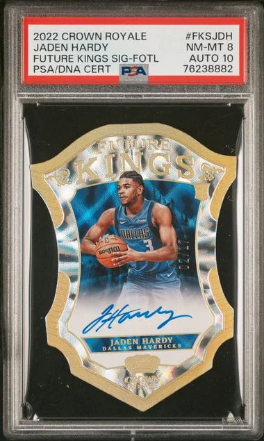 2022-23 Panini Crown Royale Jaden Hardy Future Kings Signatures FOTL #FKS-JDH card image