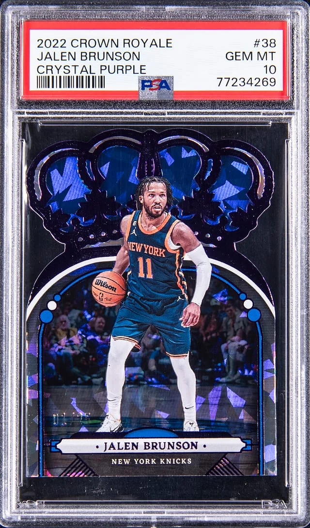 2022-23 Panini Crown Royale Jalen Brunson Crystal Purple #38 card image