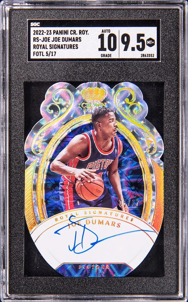 2022-23 Panini Crown Royale Joe Dumars Royal Signatures #RS-JOE card image