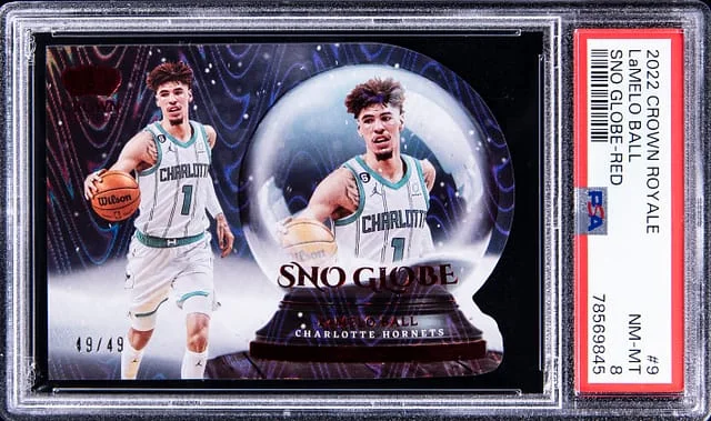 2022-23 Panini Crown Royale LaMelo Ball Sno Globe Red #9 card image