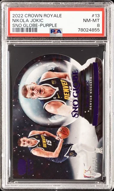 2022-23 Panini Crown Royale Nikola Jokic Sno Globe Purple #13 card image