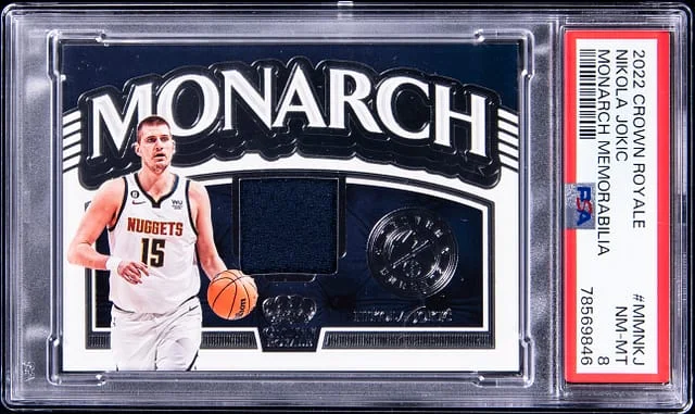 2022-23 Panini Crown Royale Nikola Jokic Monarch Memorabilia #MMNKJ card image