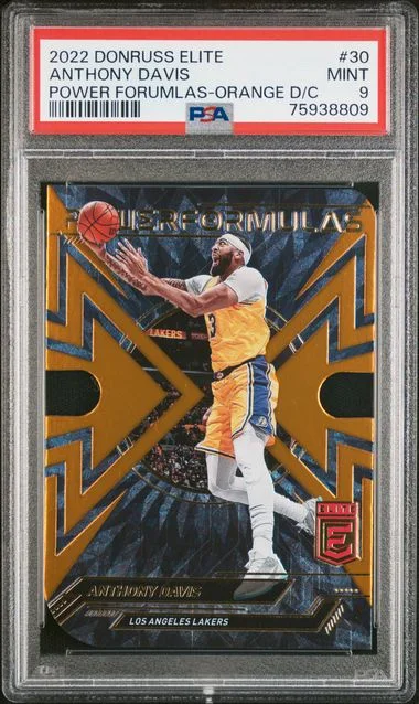 2022-23 Panini Donruss Anthony Davis Elite Power Formulas Orange Die-Cut #30 card image