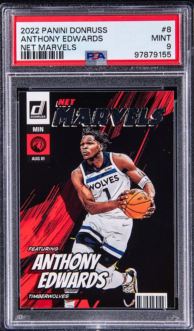 2022-23 Panini Donruss Anthony Edwards Net Marvels #8 card image