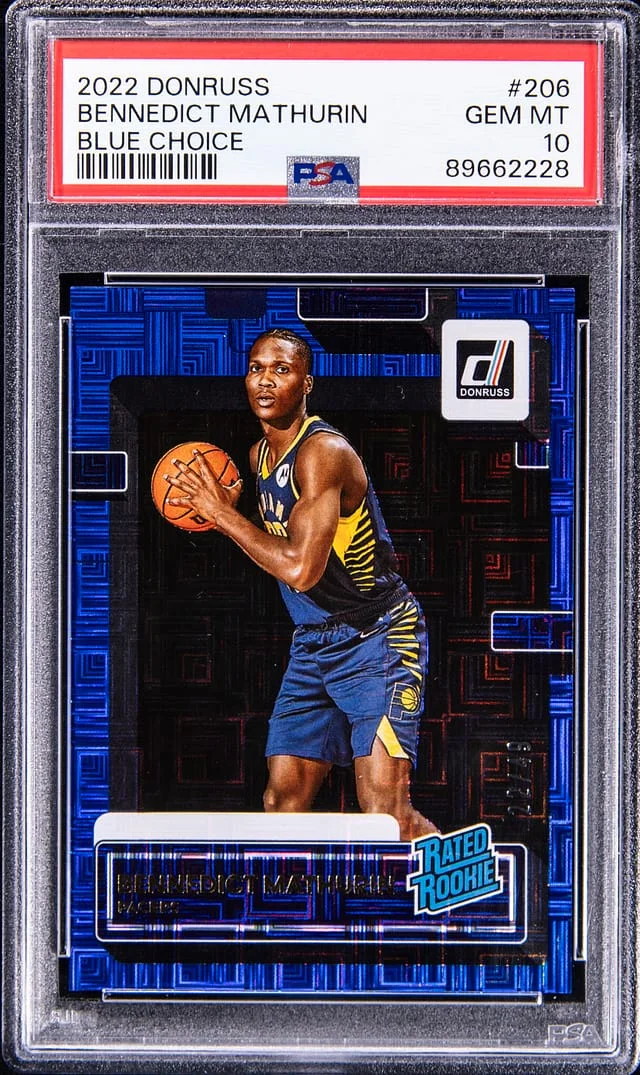 2022-23 Panini Donruss Bennedict Mathurin Blue Choice #206 card image