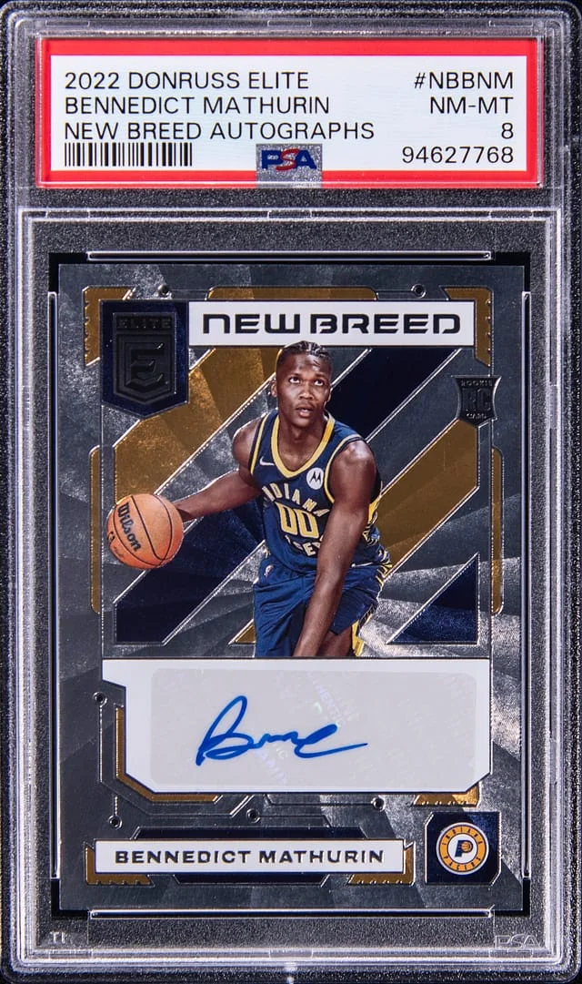 2022-23 Panini Donruss Bennedict Mathurin Elite New Breed Autograph #NB-BNM card image
