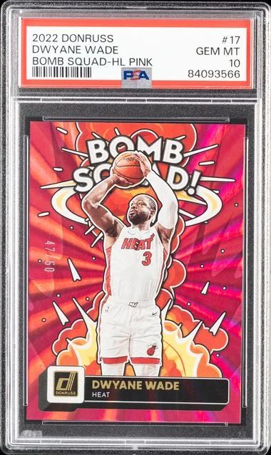 2022-23 Panini Donruss Dwyane Wade Bomb Squad Holo Laser Pink #17 card image