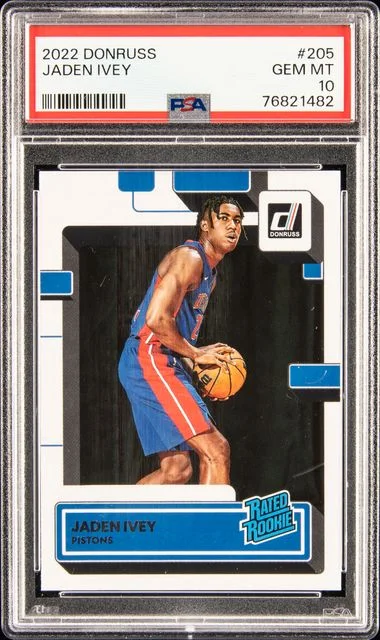 2022-23 Panini Donruss Jaden Ivey Rated Signature Frame Holo Laser #205 card image