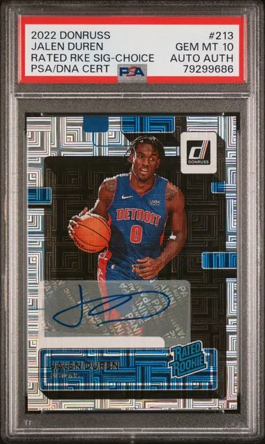 2022-23 Panini Donruss Jalen Duren Rated Signature Choice #213 card image