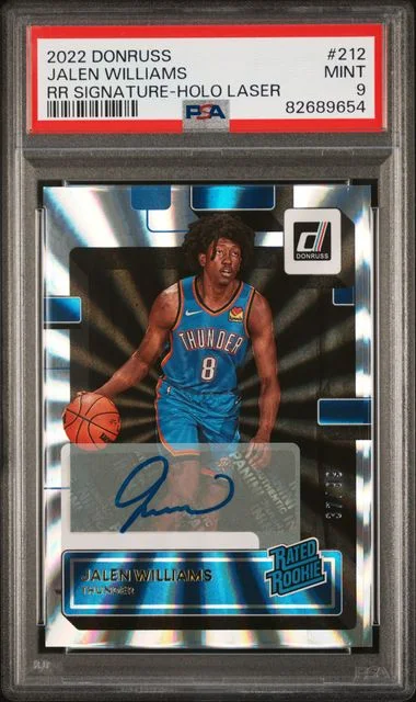 2022-23 Panini Donruss Jalen Williams Rated Signature #212 card image