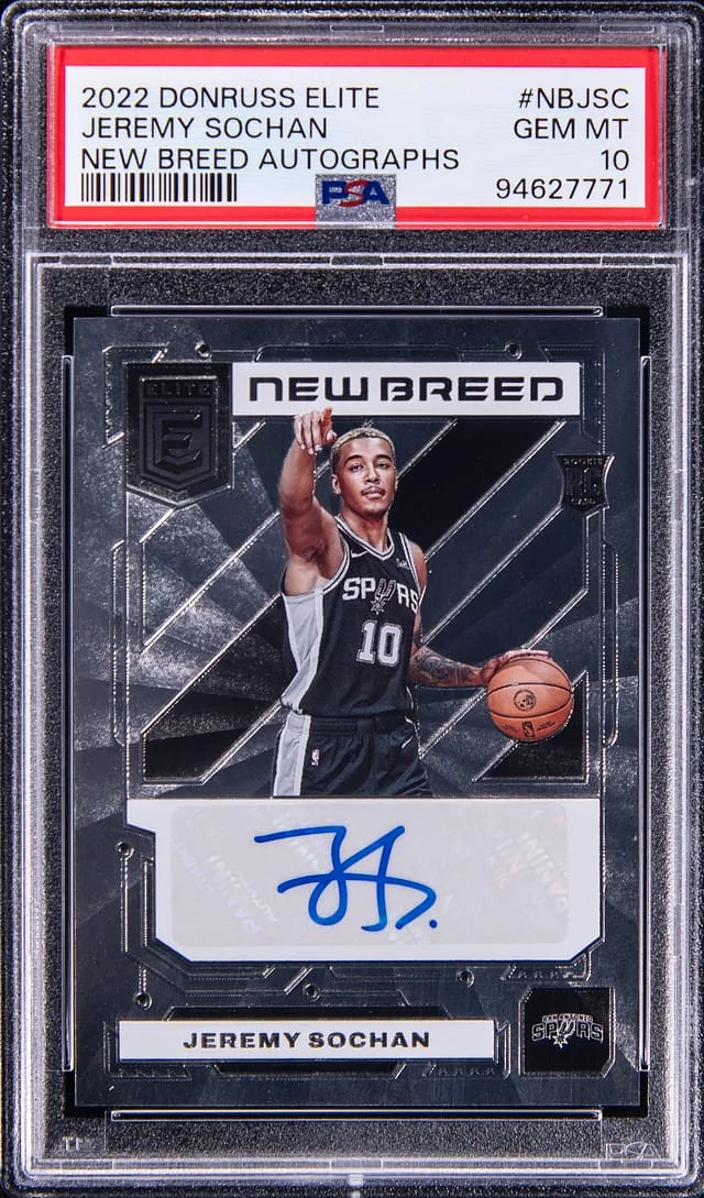 2022-23 Panini Donruss Jeremy Sochan Elite New Breed Autograph #NB-JSC card image