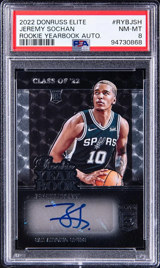 2022-23 Panini Donruss Jeremy Sochan Elite Yearbook Autograph #RYB-JSH card image
