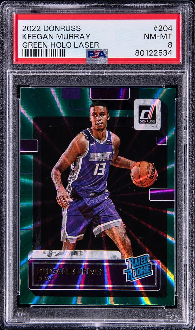 2022-23 Panini Donruss Keegan Murray Green Holo Laser #204 card image