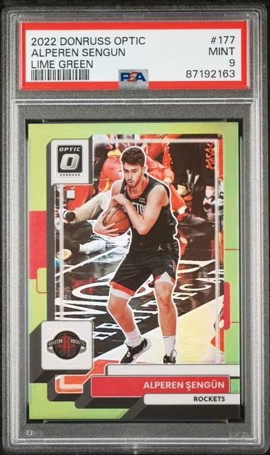 2022-23 Panini Donruss Optic Alperen Sengun Lime Green #177 card image