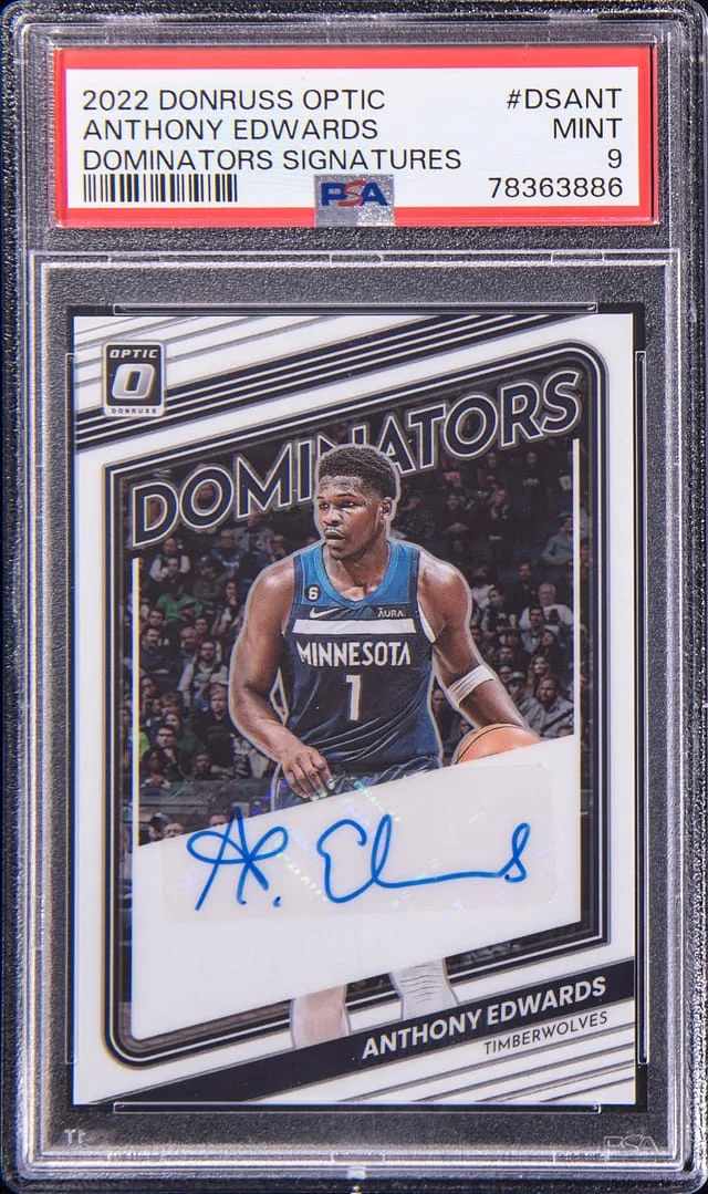 2022-23 Panini Donruss Optic Anthony Edwards Dominators Signatures #DS-ANT card image
