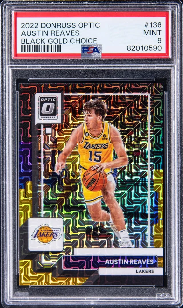 2022-23 Panini Donruss Optic Austin Reaves Black Gold Choice #136 card image