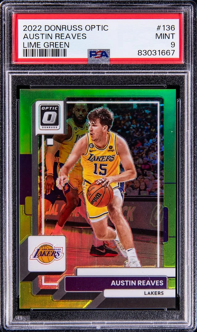 2022-23 Panini Donruss Optic Austin Revaes Lime Green #136 card image