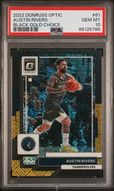 2022-23 Panini Donruss Optic Austin Rivers Black Gold Choice #61 card image