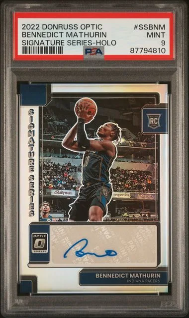 2022-23 Panini Donruss Optic Bennedict Mathurin Signature Series Holo #SS-BNM card image