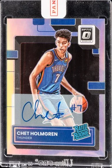 2022-23 Panini Donruss Optic Chet Holmgren Rated Rookies Signatures Holo #208 card image