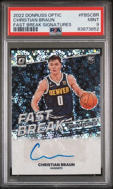 2022-23 Panini Donruss Optic Christian Braun Fast Break Signatures #FBS-CBR card image