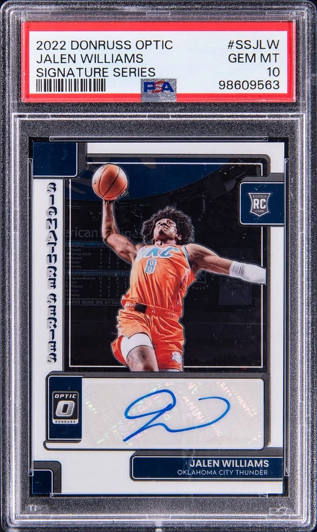 2022-23 Panini Donruss Optic Jalen Williams Signature Series #SS-JLW card image