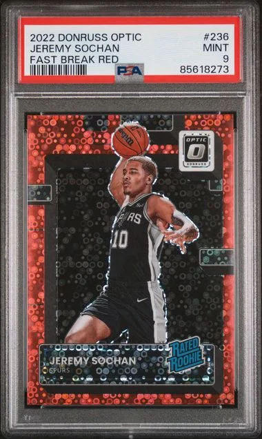 2022-23 Panini Donruss Optic Jeremy Sochan Fast Break Red #236 card image