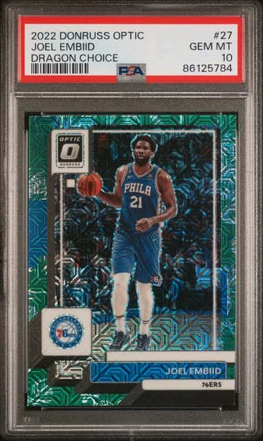 2022-23 Panini Donruss Optic Joel Embiid Dragon Choice #27 card image