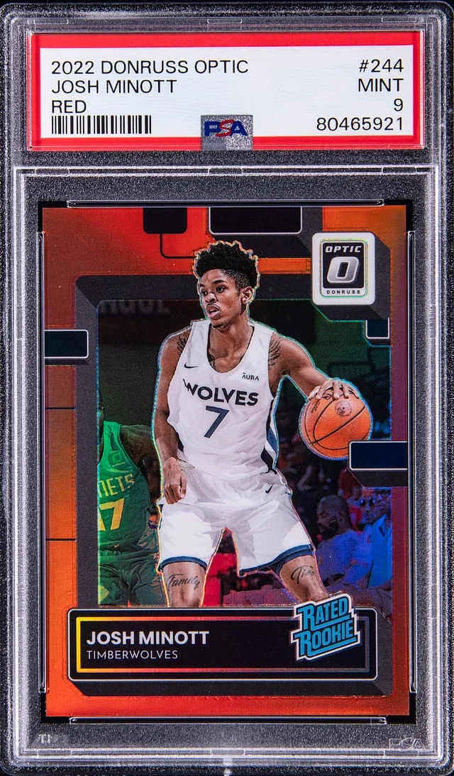 2022-23 Panini Donruss Optic Josh Minott Red #244 card image