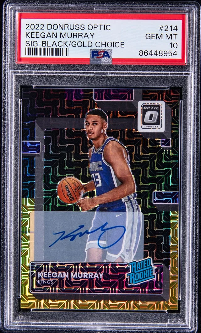 2022-23 Panini Donruss Optic Keegan Murray Fast Break Purple Rated #214 card image