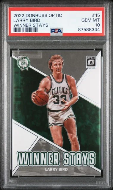 2022-23 Panini Donruss Optic Larry Bird Winner Stays #15 card image
