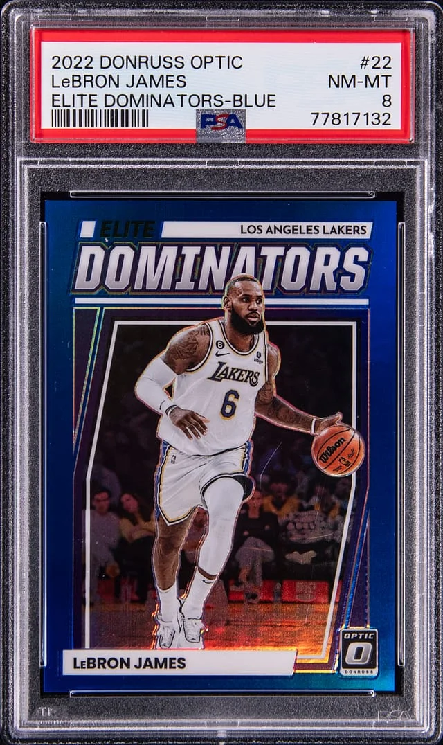 2022-23 Panini Donruss Optic LeBron James Elite Dominators Blue #22 card image