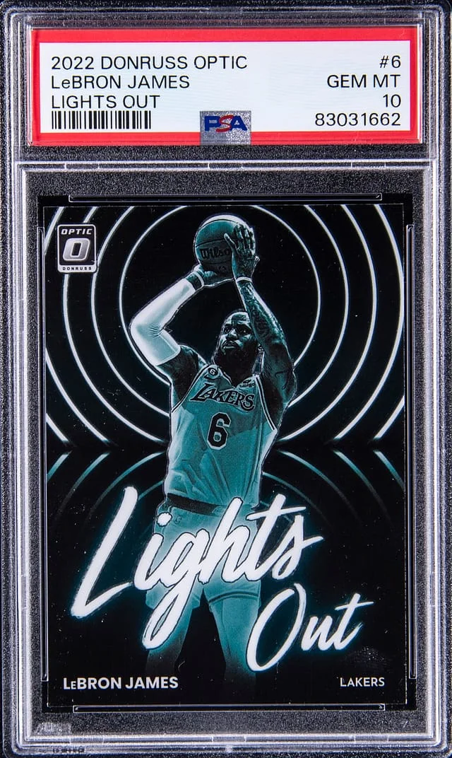 2022-23 Panini Donruss Optic LeBron James Lights Out #6 card image