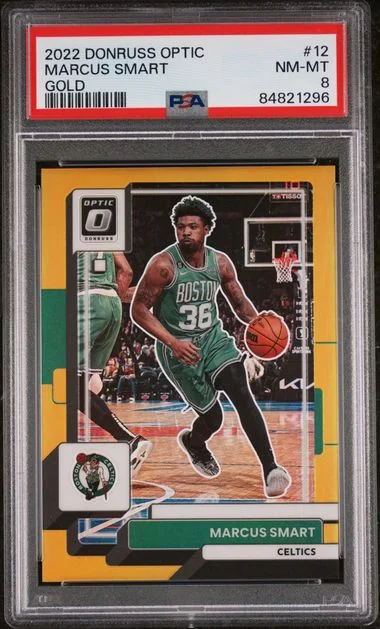 2022-23 Panini Donruss Optic Marcus Smart Gold #12 card image